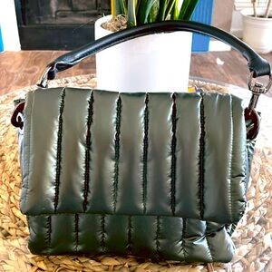 THINK ROLYN metallic olive green BAR BAG